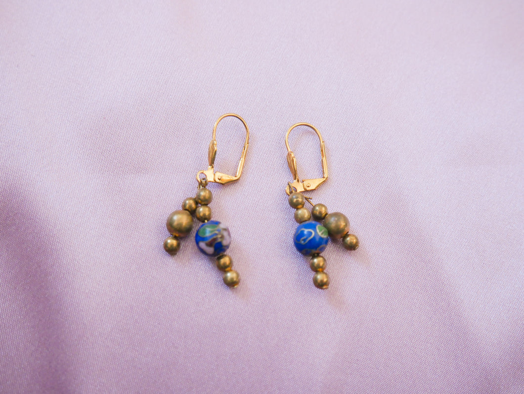 vintage gold art deco dangle earrings women's accessories men's accessories