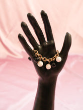 Load image into Gallery viewer, vintage charm bracelet women&#39;s jewelry on black mannequin hand
