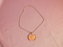 Load image into Gallery viewer, vintage coin charm on a silver chain. women&#39;s jewelry
