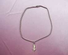 Load image into Gallery viewer, vintage rocket charm on silver choker accessories
