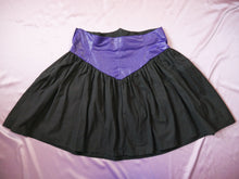 Load image into Gallery viewer, vintage black and purple high waisted skater skirt women&#39;s clothing
